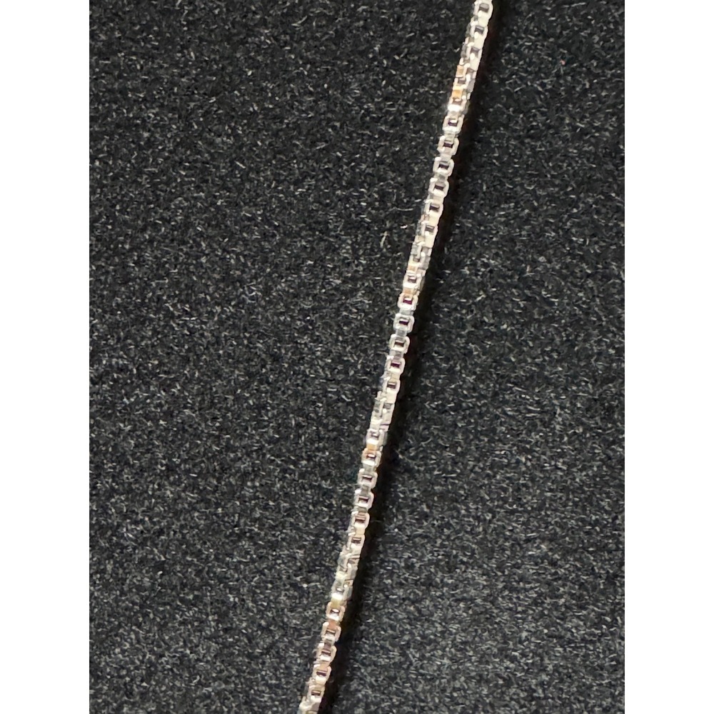 18" Sterling Silver Semi-Solid Box Chain 925 Italy - image 3